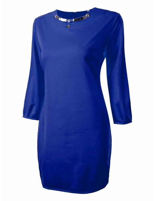 Women Pure Color Four Color Long Sleeve Dress