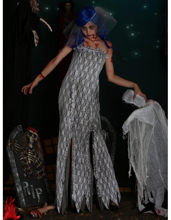 Halloween Ghost Bride Hell Goddess Zombie Devil Angel Cosplay Costume Women Party Dresses