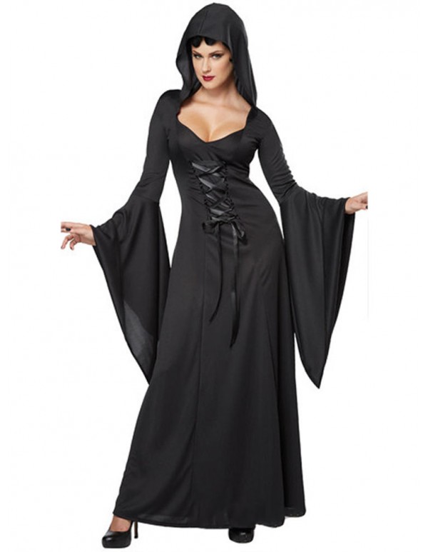 Halloween Costume Cosplay Magic Witch Dress Up Long Dress