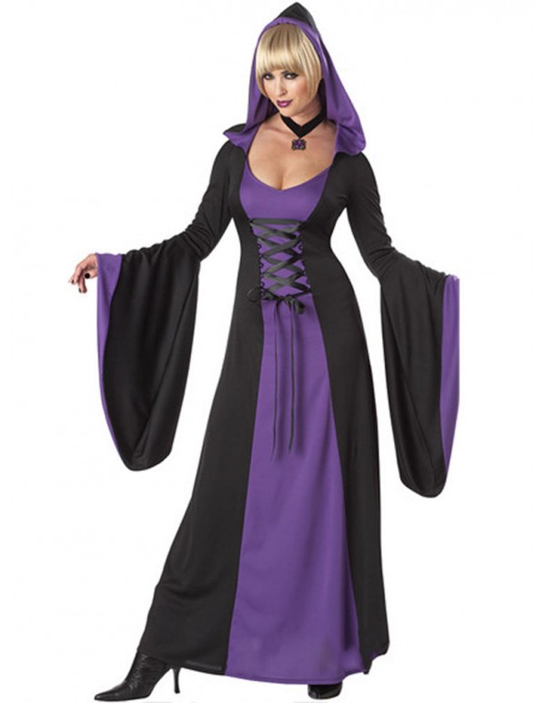 Halloween Costume Cosplay Magic Witch Dress Up Long Dress