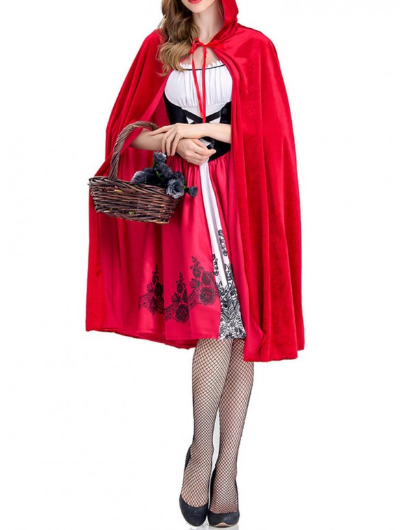 Halloween Costumes Sexy Cloak Patchwork Cosplay Party Mini Dress